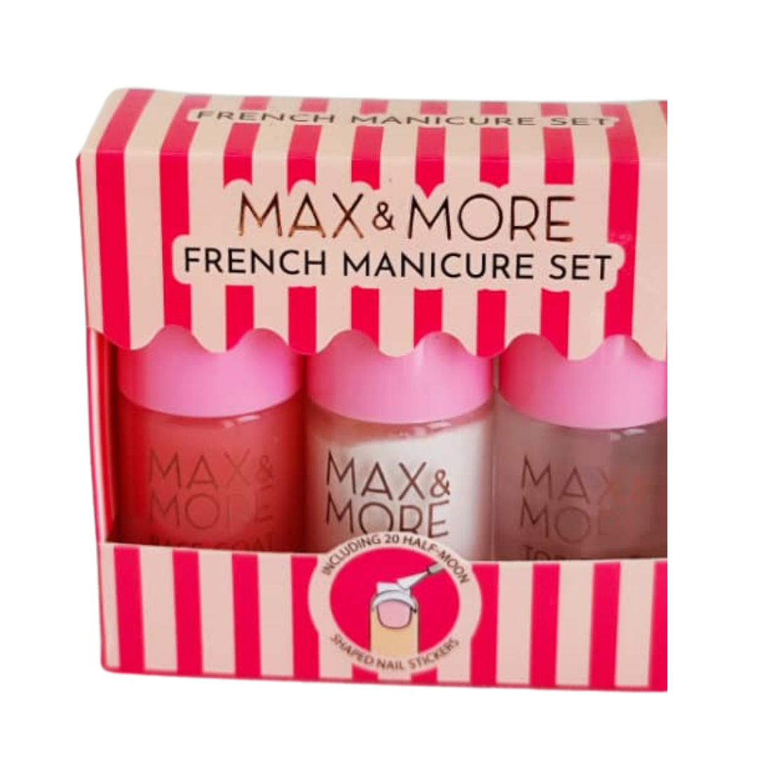 Vernis à ongles French Manucure 3 x 6 ml + 23 pièces Max & More