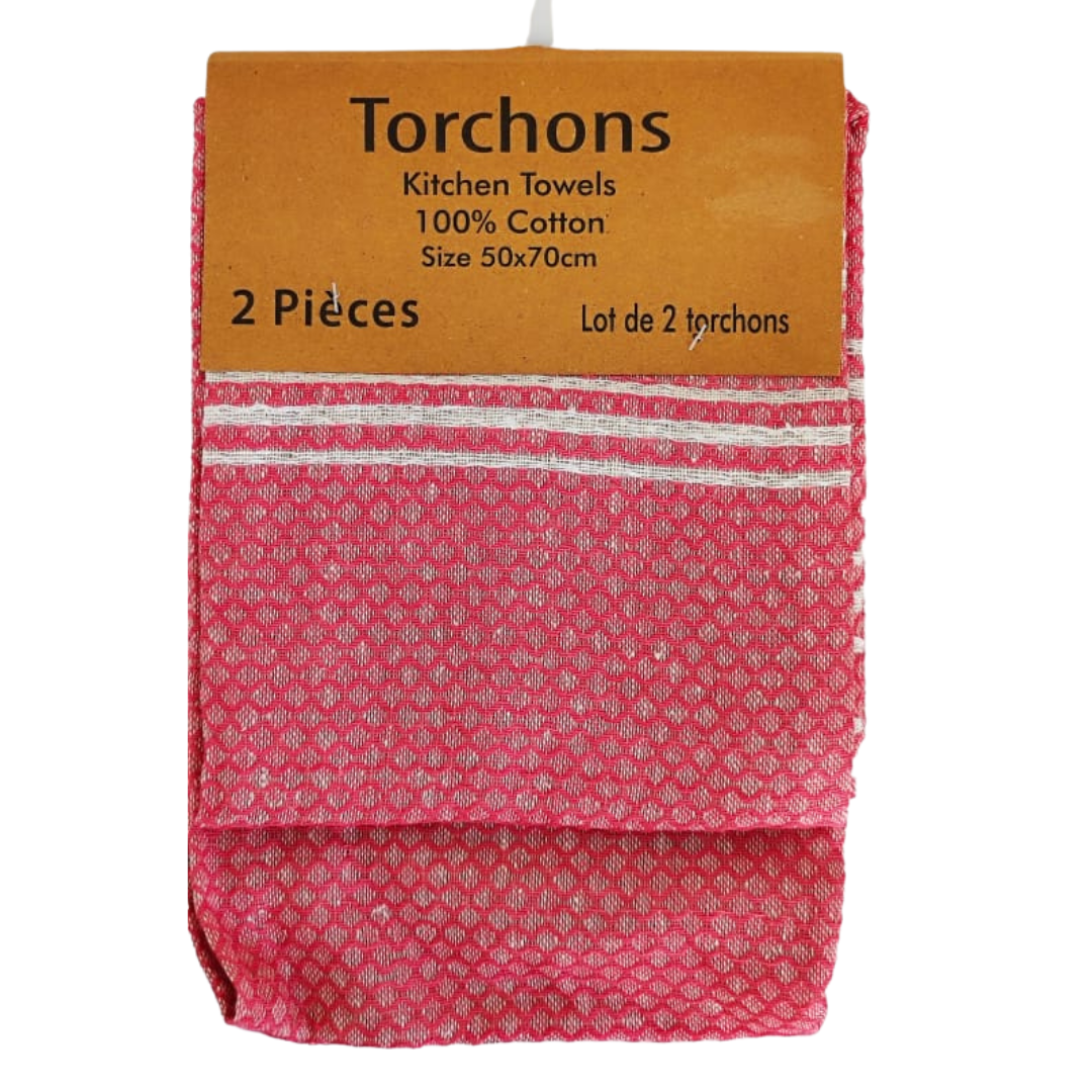 Torchon à vaisselle absorbant pour la cuisine en coton Lot de 2