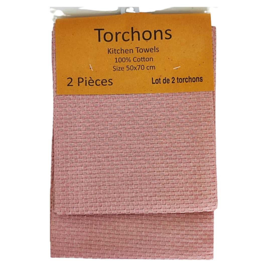 Torchon à vaisselle absorbant pour la cuisine en coton Lot de 2