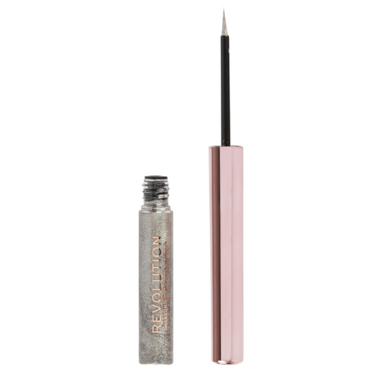 Eyeliner argent Super Flick Liquid Revolution Beauty London 2,4 ml