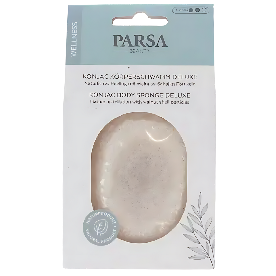 Éponge corporelle Konjac Deluxe, 1 pièce, Parsa