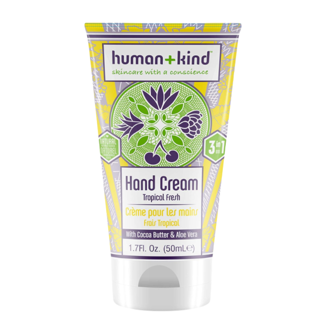 Crème mains Aloe Vera et beurre de karité Human+Kind 50 ml  3 en 1