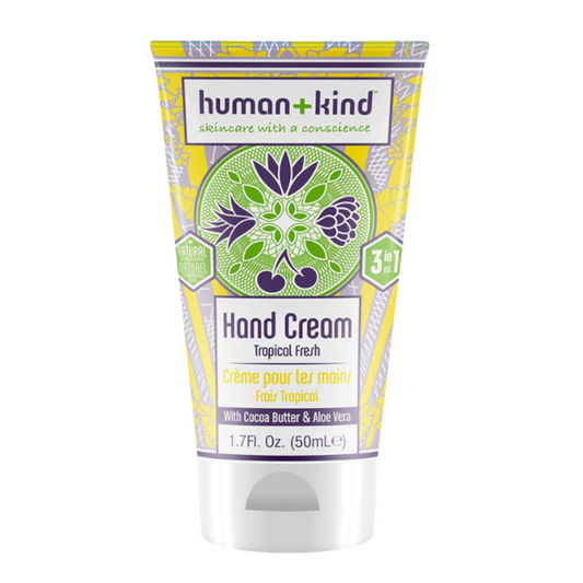 Crème mains Aloe Vera et beurre de karité Human+Kind 50 ml  3 en 1