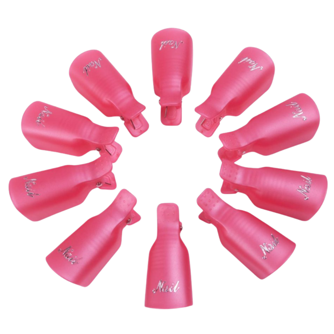 Pinces à ongles en acrylique pour dissolvant de vernis à ongles gel UV manucure pédicure X 10 ZINGUS