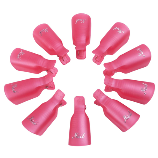 Pinces à ongles en acrylique pour dissolvant de vernis à ongles gel UV manucure pédicure X 10 ZINGUS