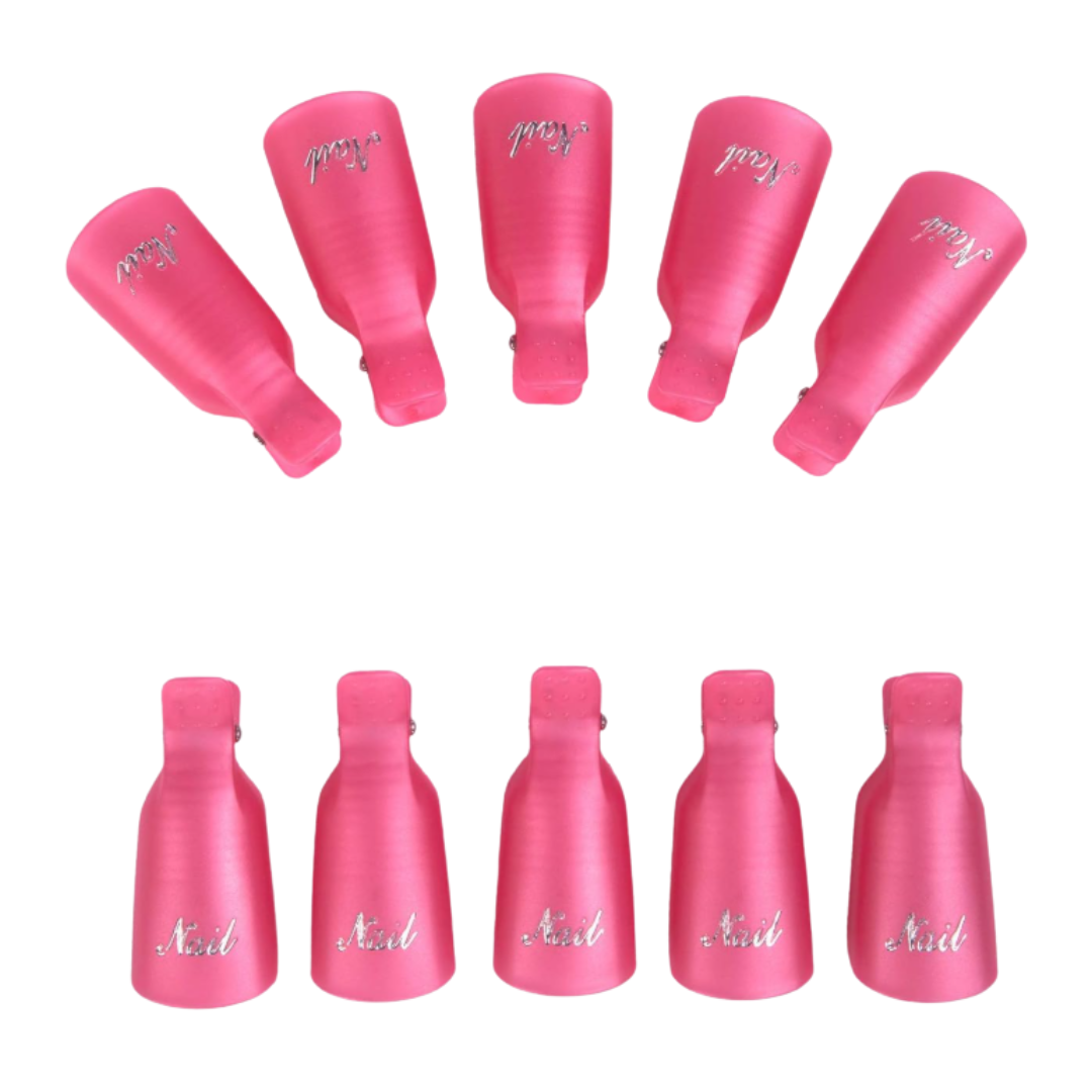 Pinces à ongles en acrylique pour dissolvant de vernis à ongles gel UV manucure pédicure X 10 ZINGUS