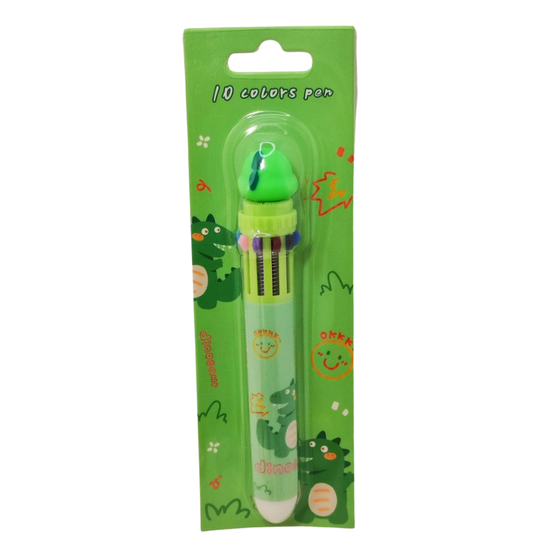 Stylo à bille 10 couleurs Divers motifs,