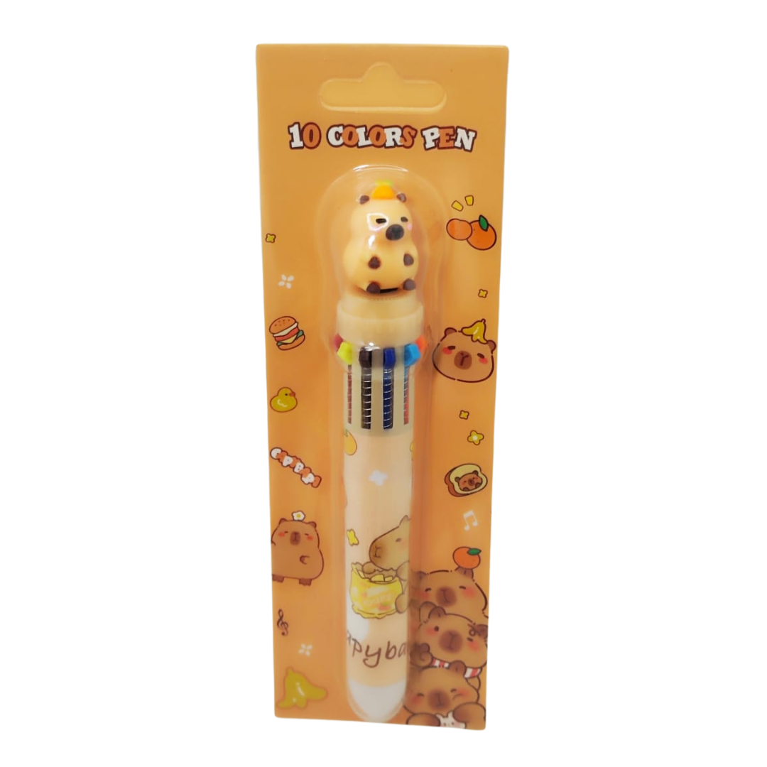 Stylo à bille 10 couleurs Divers motifs,