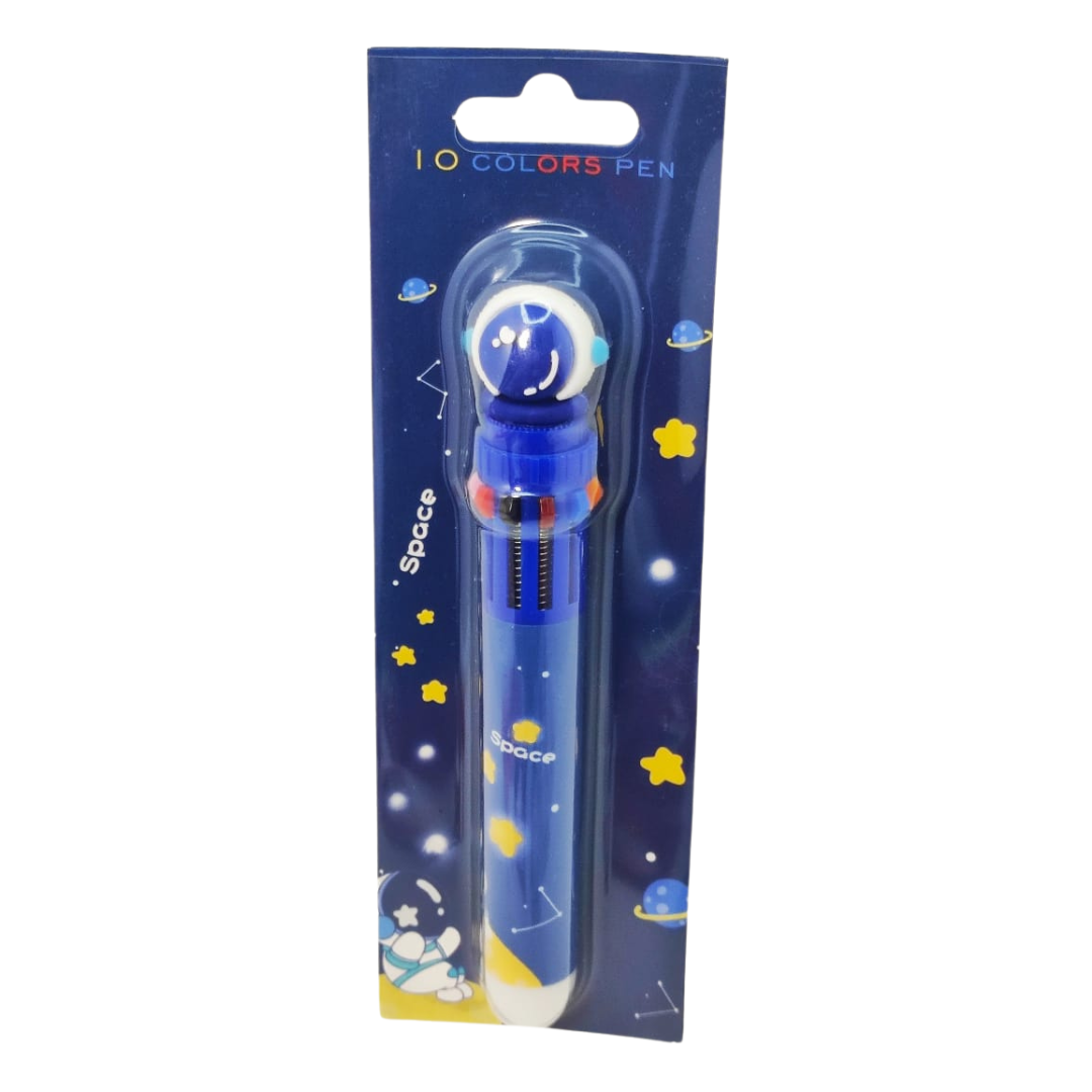 Stylo à bille 10 couleurs Divers motifs,