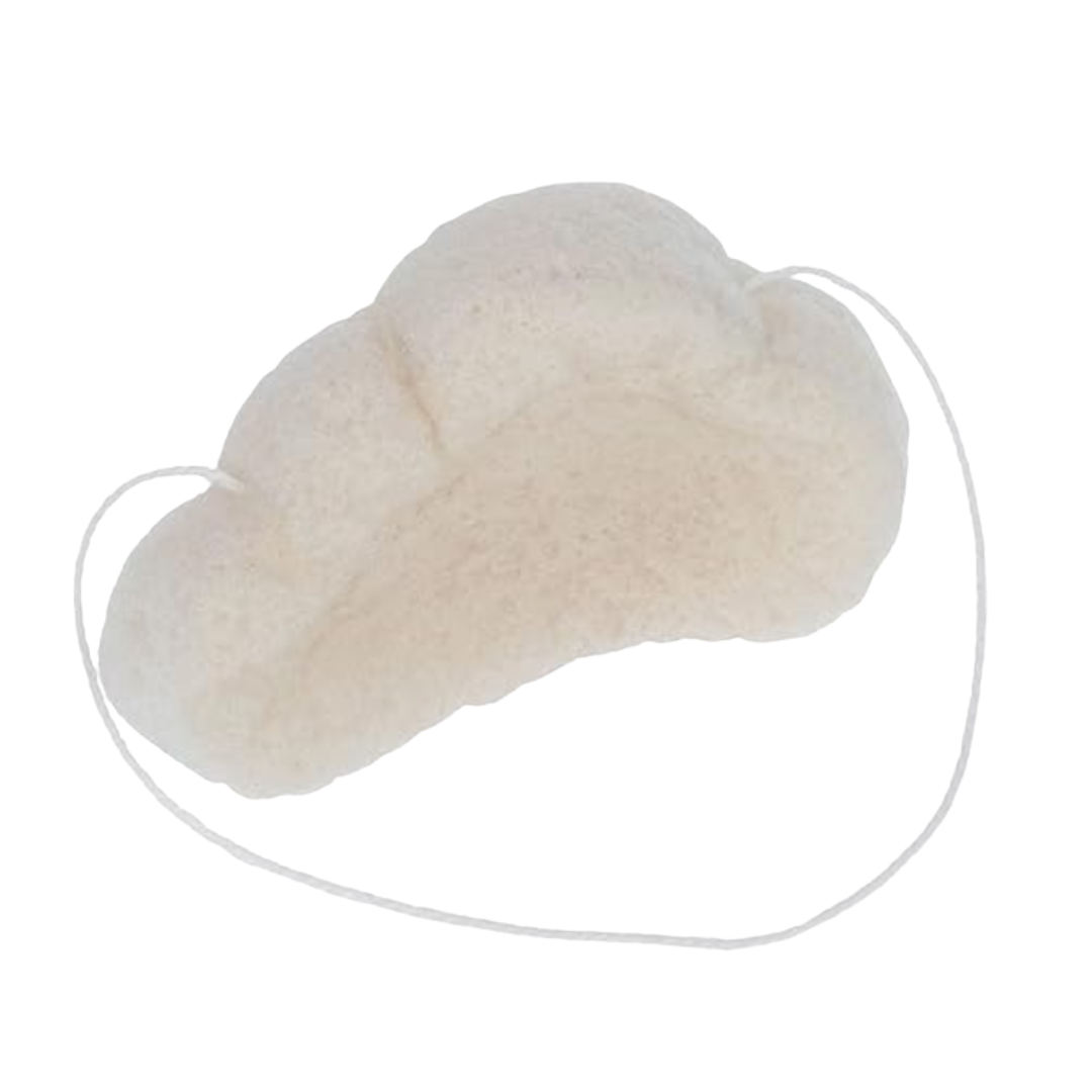 Éponge Konjac Nuageux Naturelle - Nettoyage Doux pour Bébé -