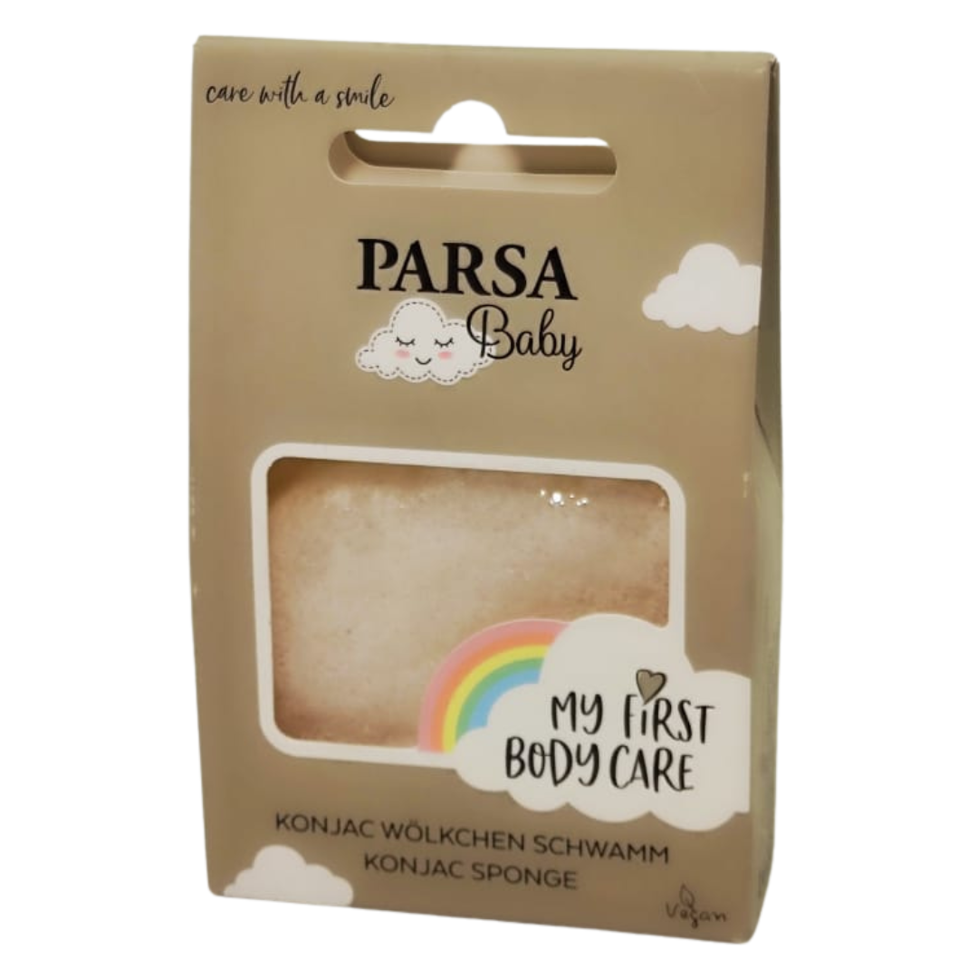 Éponge Konjac Nuageux Naturelle - Nettoyage Doux pour Bébé -