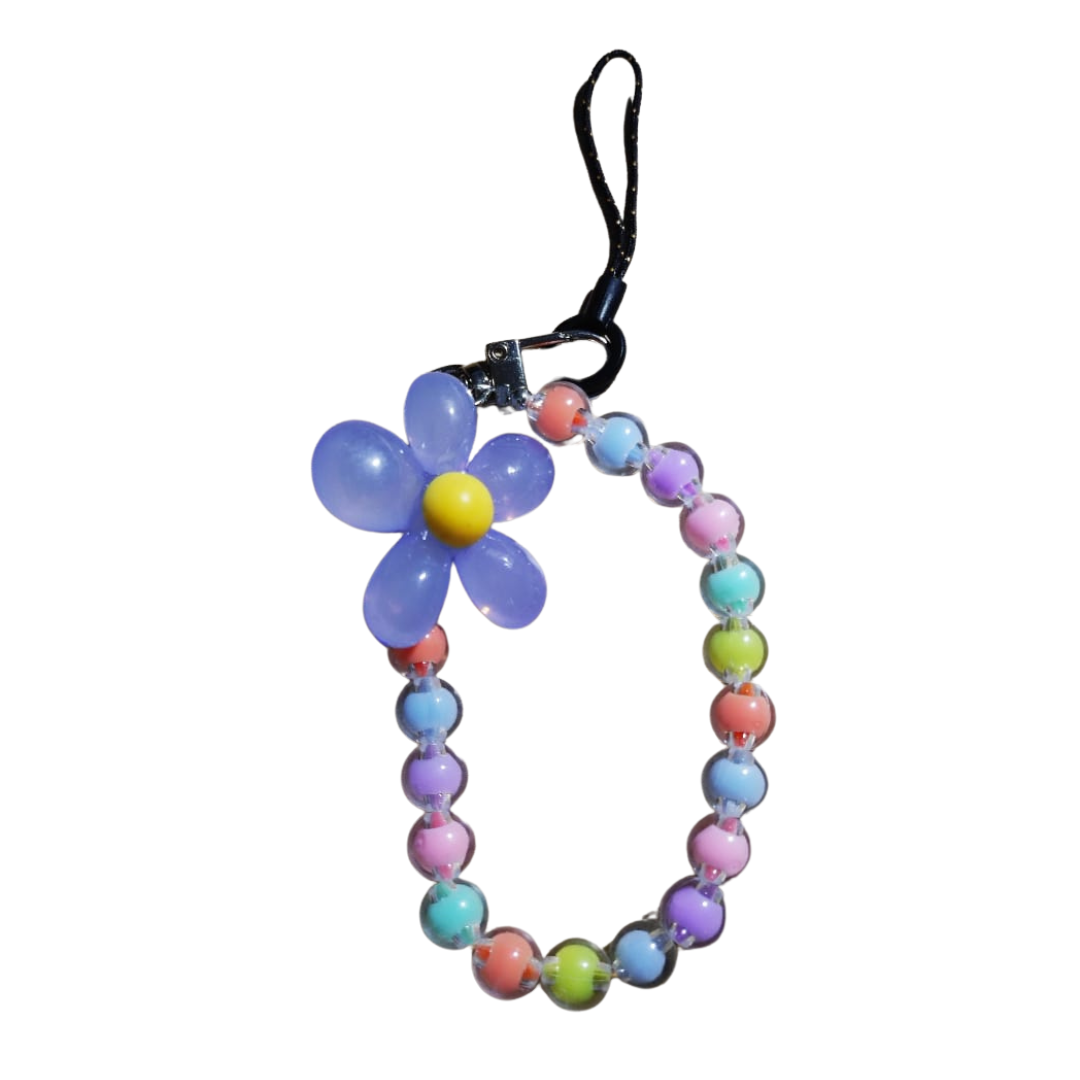 Porte-clés macaron en forme de perle de fleur Diverses variantes