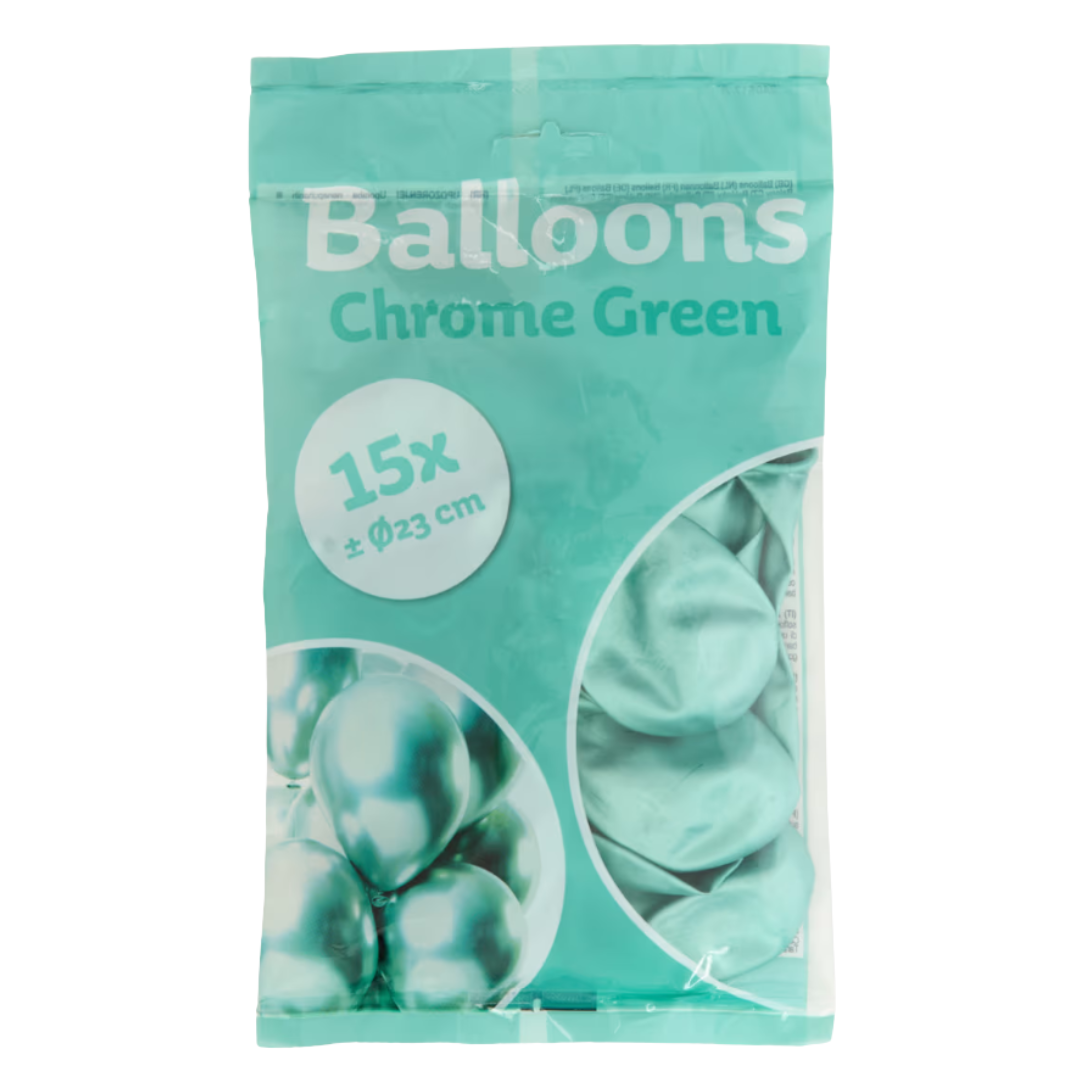Ballons chromés  23 cm  15 pièces Diverses variantes