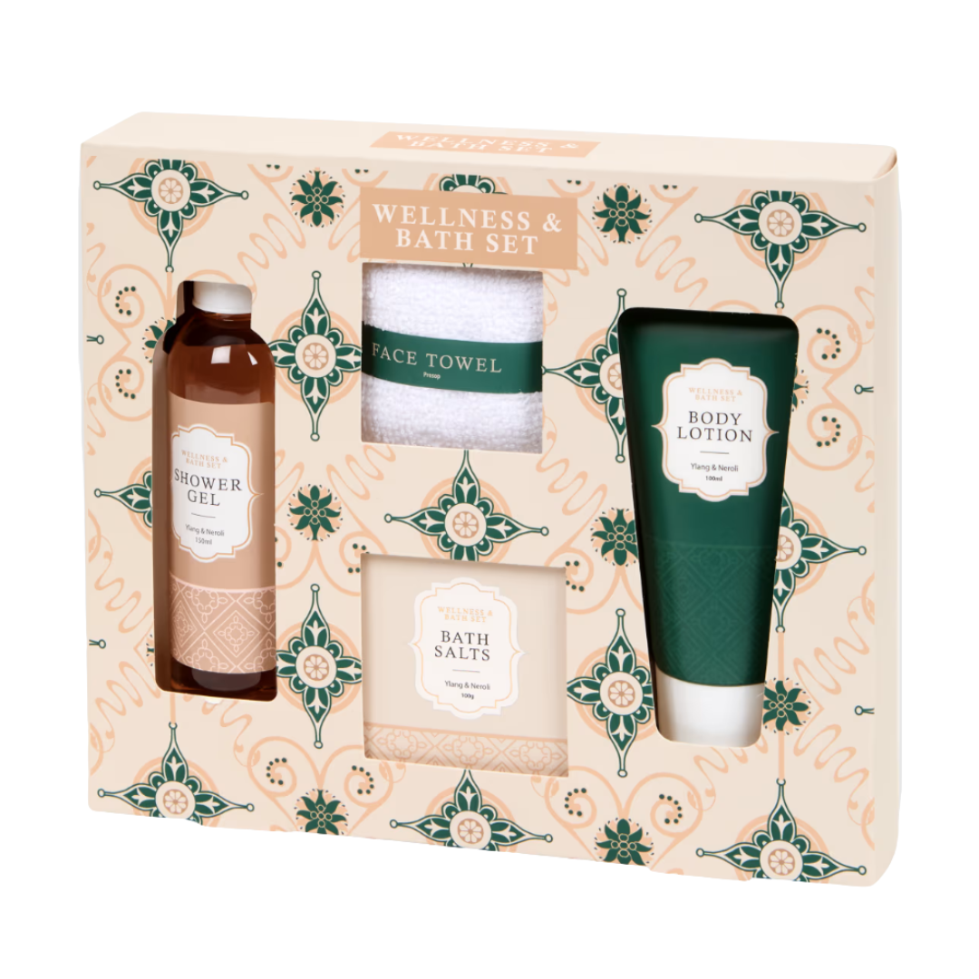 Coffret Bien-Être & Bain – Wellness & Bath Set 4 pièces
