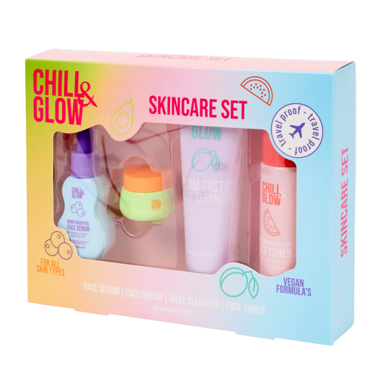 Kit de soins du visage The Beauty Dept. Chill & Glow 4 pièces