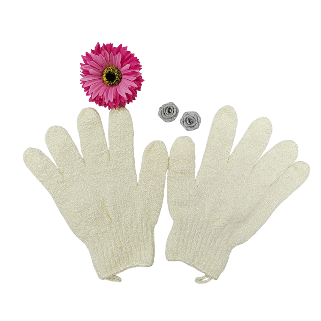 Gant exfoliant nylon lot de 1 paire Divers coloris