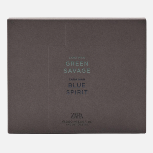 Coffret Eau de Toilette Homme ZARA GREEN SAVAGE + BLUE SPIRIT 2 X 90 ML