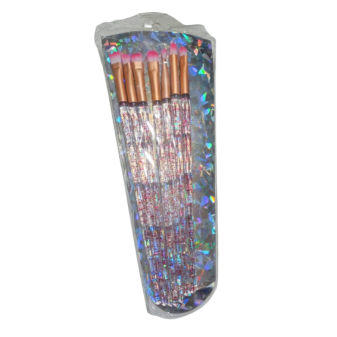 Set de pinceaux pailleté 7 Pièces  KISS BEAUTY Diverses Variantes