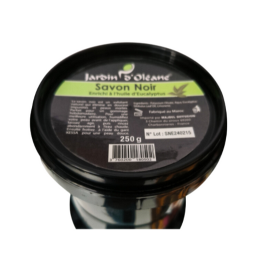 Savon noir à l'huile d'eucalyptus Jardin d'Oleane 250 g