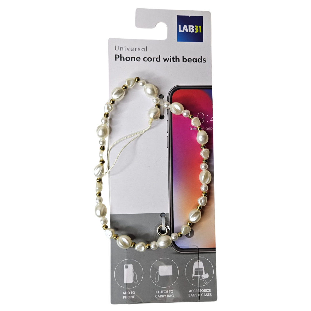 Cordon en perles pour téléphone Lab31 Diverses variantes