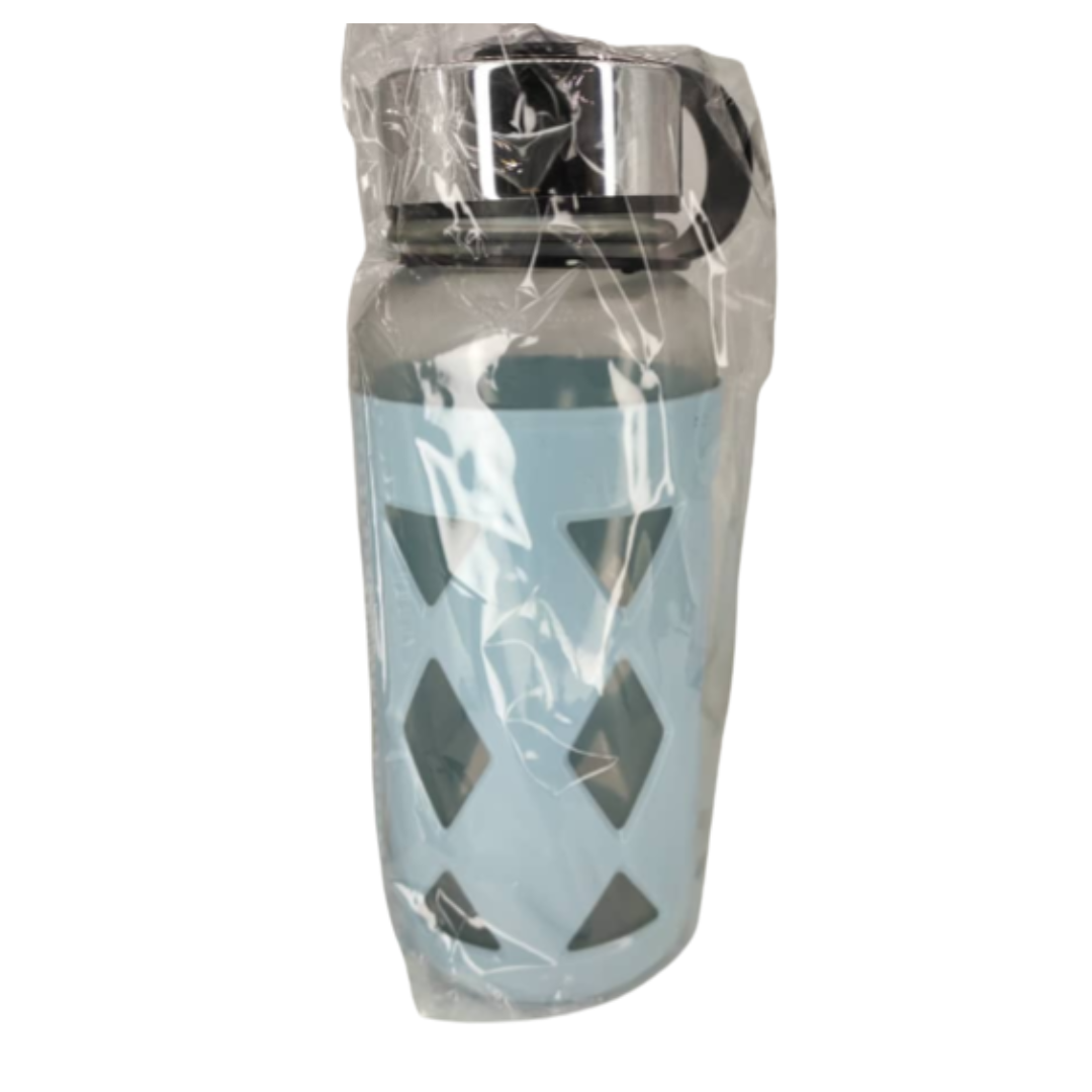 Gourde en verre avec  protection silicone  1L Divers coloris