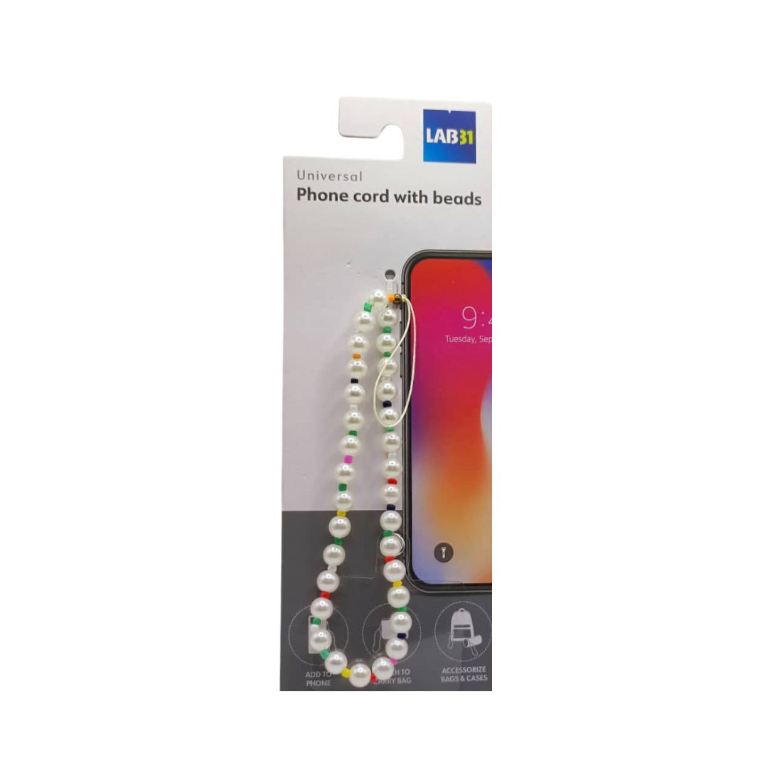 Cordon en perles pour téléphone Lab31 Diverses variantes