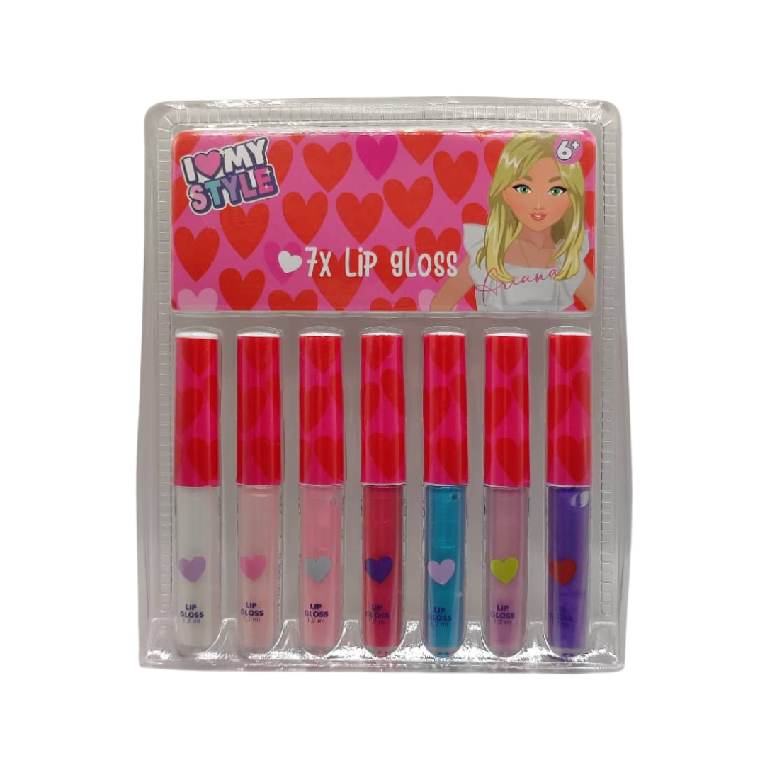 Lip gloss Enfant 7 pièces " I love my Style"  Diverses variantes