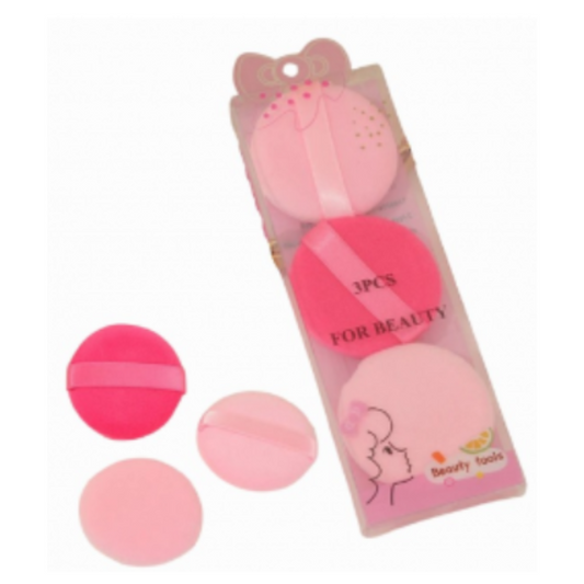 Kit de 3 Houppettes  de Maquillage Just for you