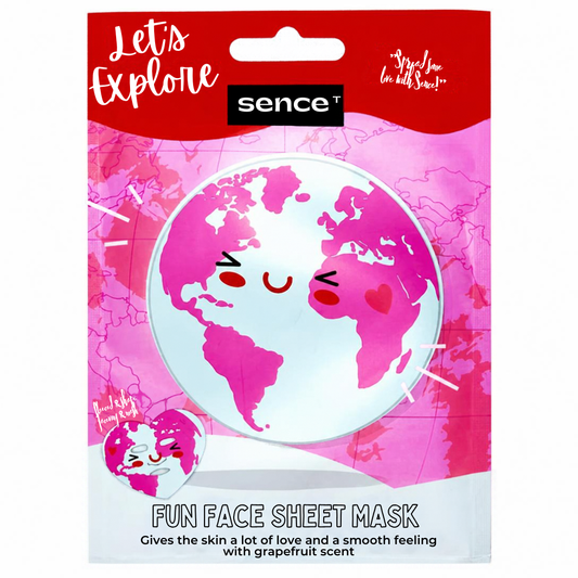 Masque en tissu imprimé pour le visage Collection SENCE Let's Explorer 23 ml