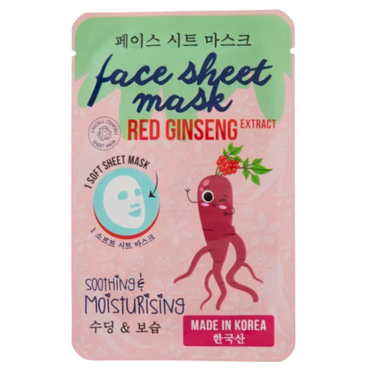 Masque coréen en tissu pour le visage à l'extrait de ginseng rouge
