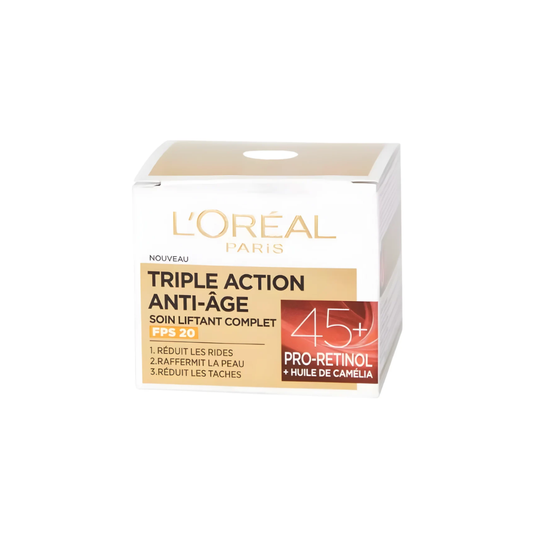 Crème de jour L'Oréal Triple Action Anti-Âge Pro-Rétinol 45+ 50 ml