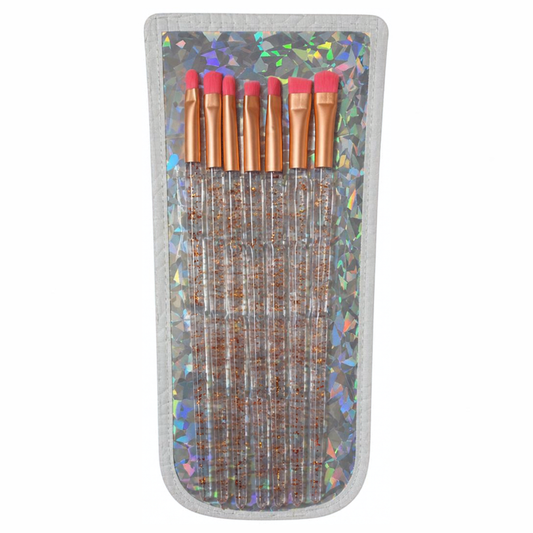 Set de 7 pinceaux pailleté Pièces  KISS BEAUTY