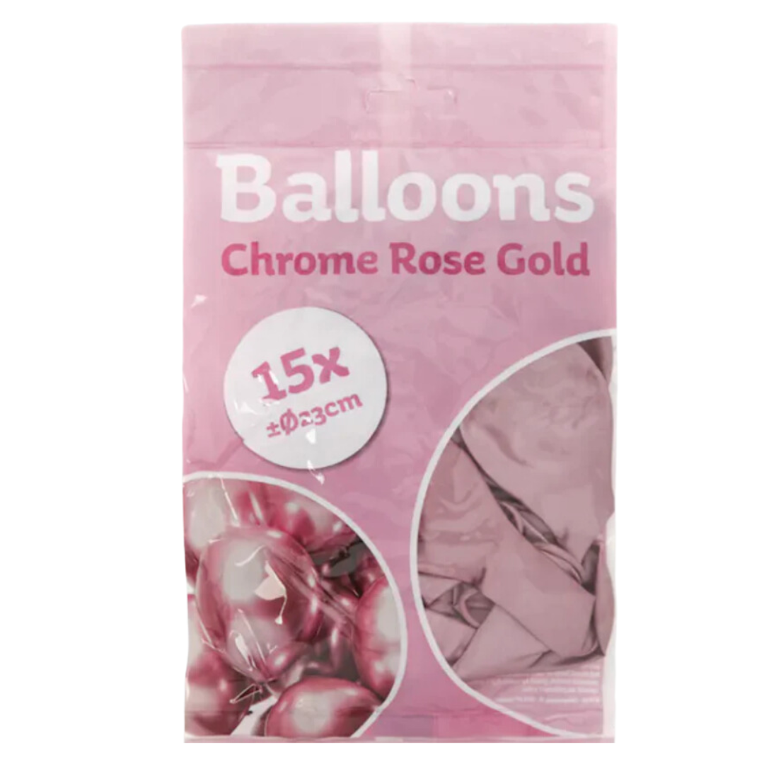 Ballons chromés  23 cm  15 pièces Diverses variantes