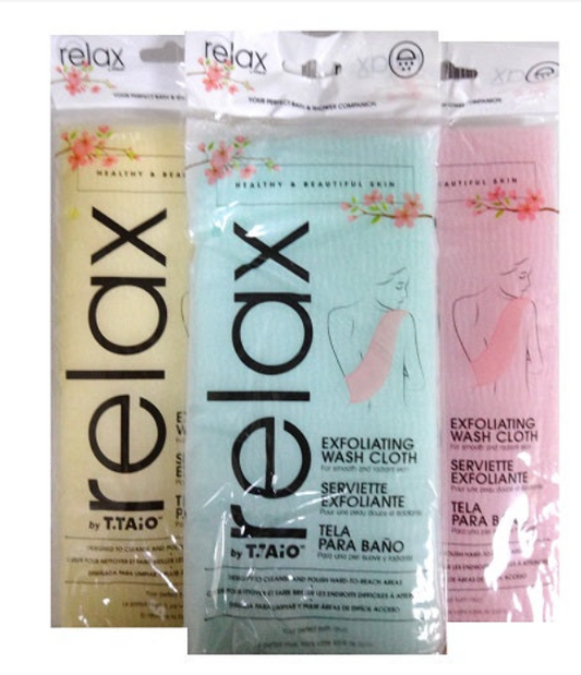 Eponge exfoliante dorsale avec poignées  19 x 4,5 _1 Pièce _ Diverses Couleurs