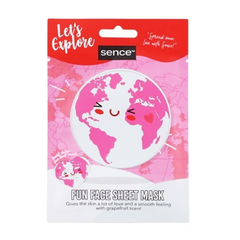 Masque en tissu imprimé pour le visage Collection SENCE Let's Explorer 23 ml