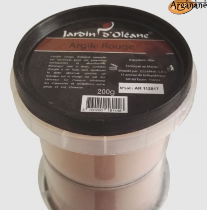 Argile Naturelle 100% du Jardin D'Oléane Diverses Variantes 200g